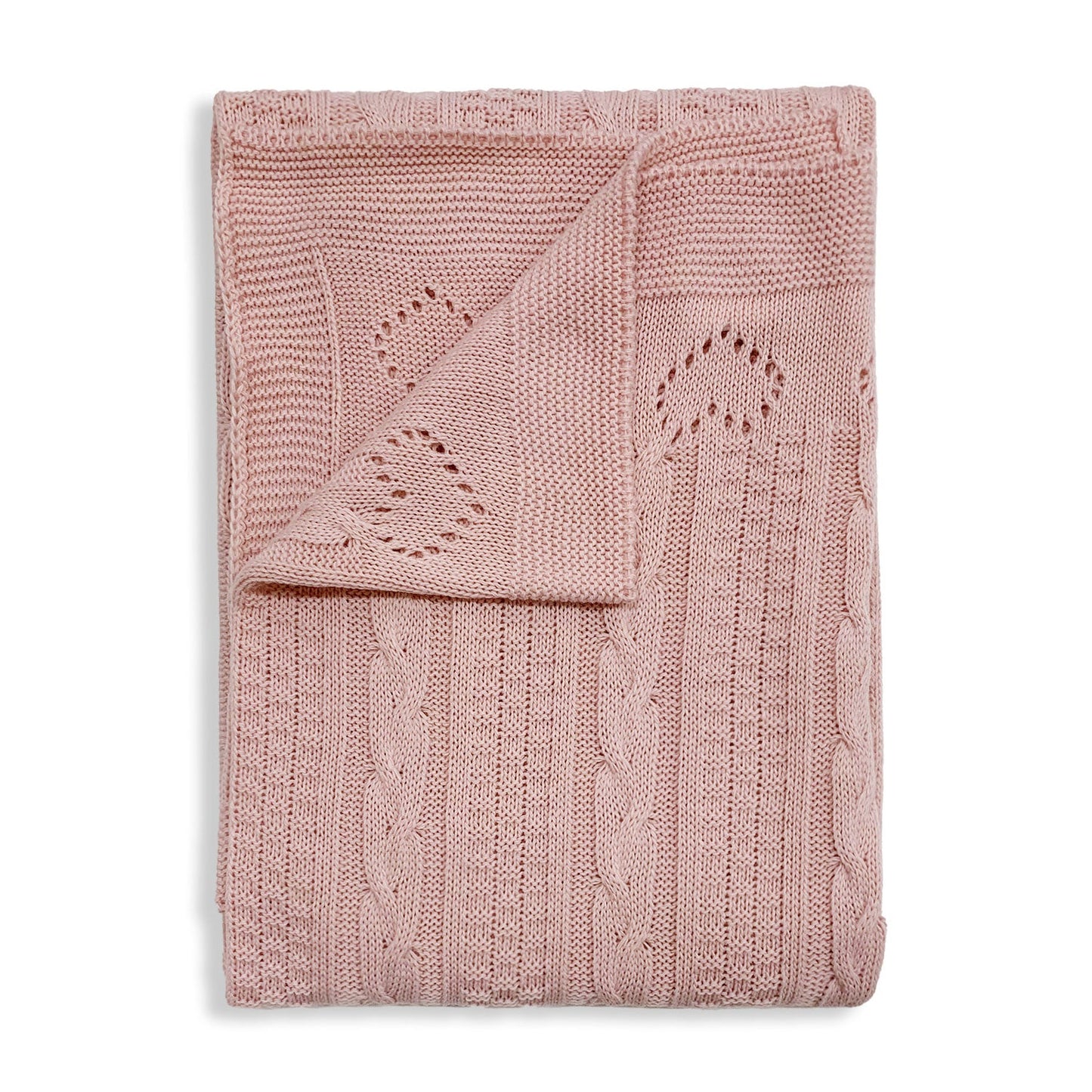 Copertina Neonato effetto lana Culla Carrozzina Nazareno Gabrielli cuori 5791