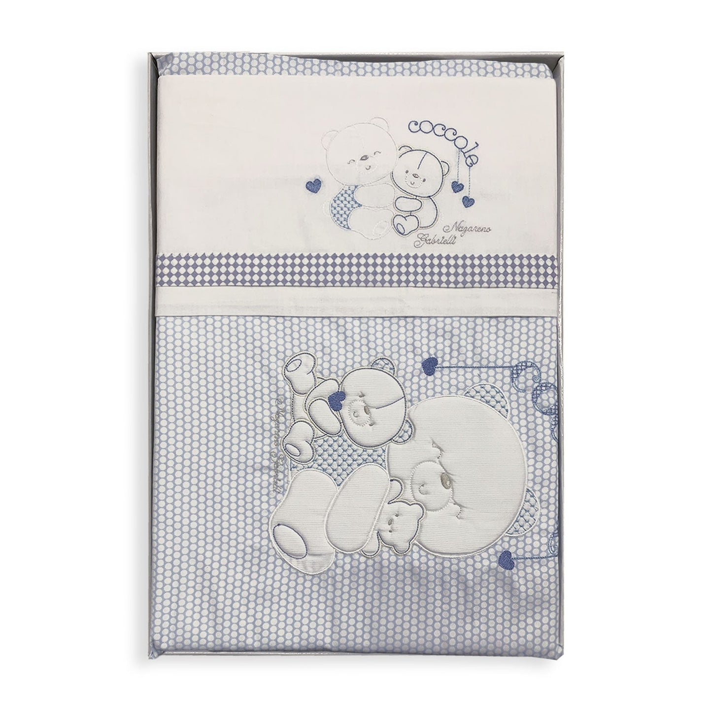 Coordinato culla carrozzina ricamato Nazareno Gabrielli neonato set 5 pezzi 5793