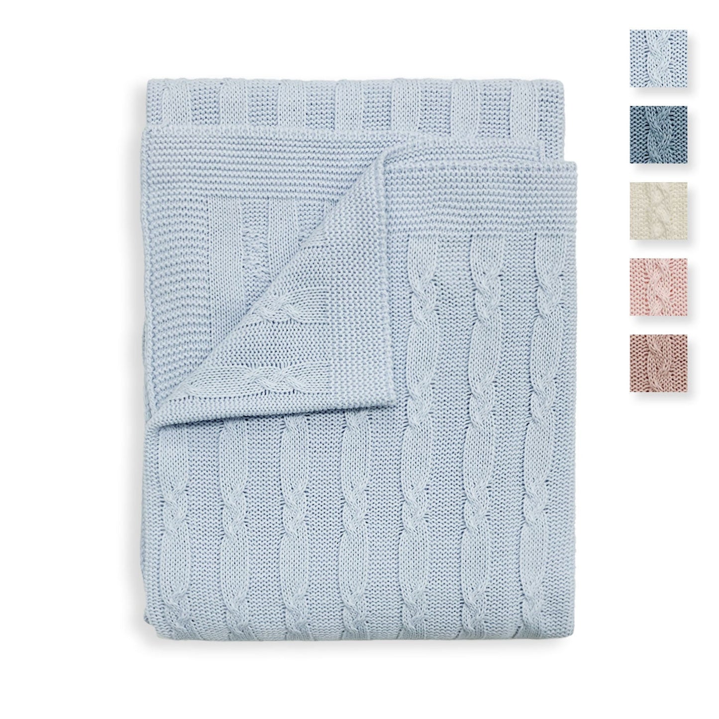 Copertina Neonato effetto lana Culla Carrozzina Nazareno Gabrielli treccia 5794