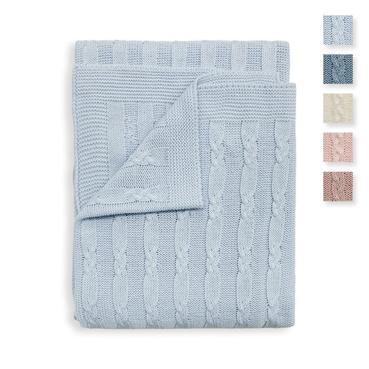 Copertina Neonato effetto lana Culla Carrozzina Nazareno Gabrielli treccia 5794