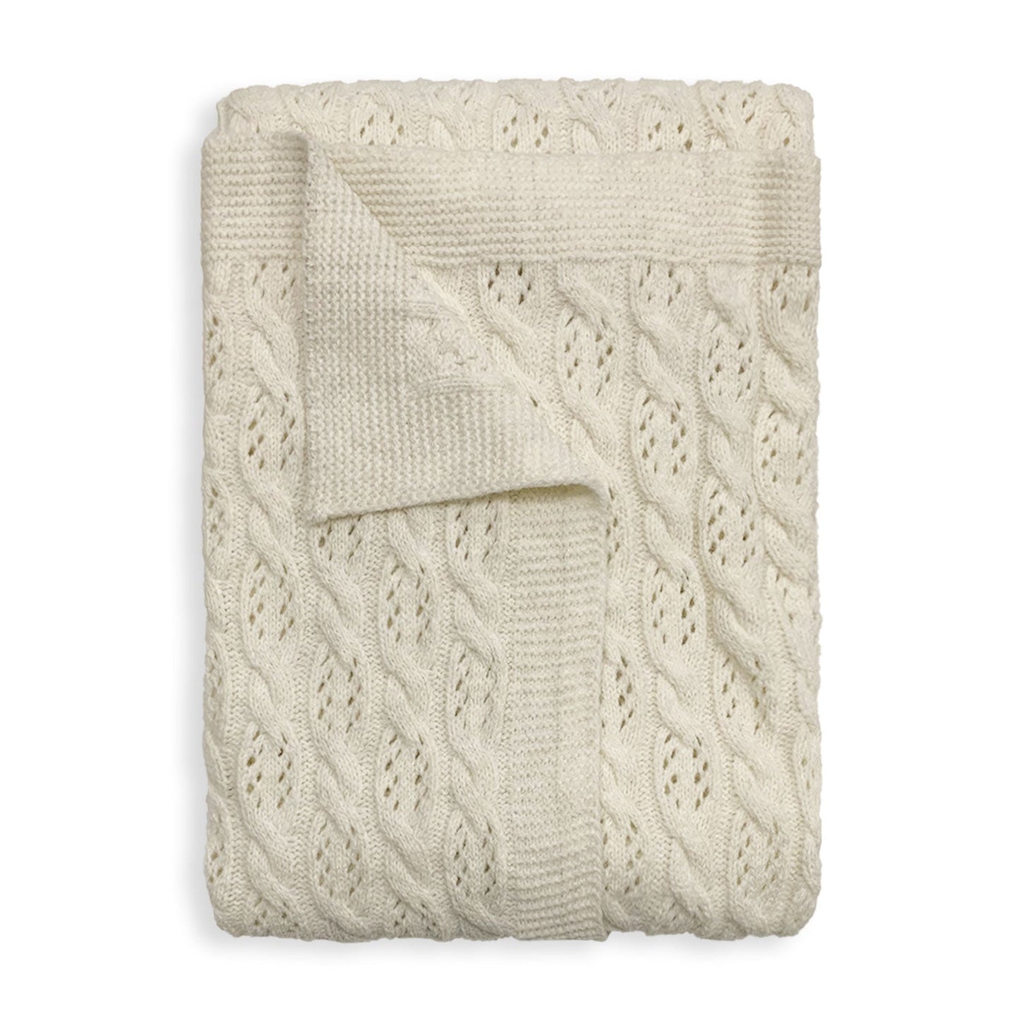 Copertina Neonato in mano lana Culla Carrozzina Nazareno Gabrielli treccia 5795