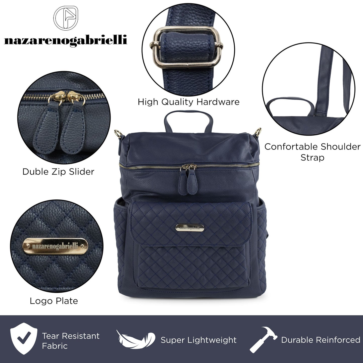 Set Borsa fasciatoio per nascita Neonato Nazareno Gabrielli in ecopelle 5805