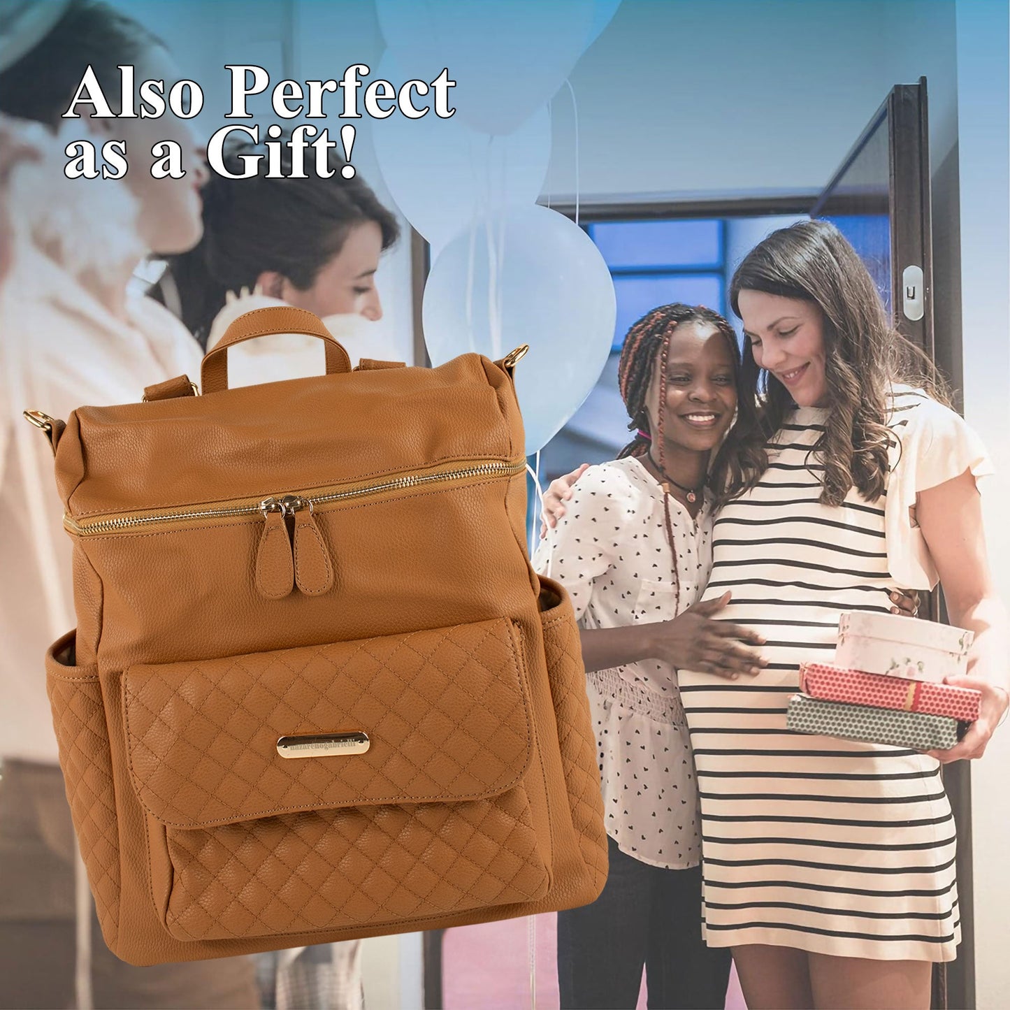 Set Borsa fasciatoio per nascita Neonato Nazareno Gabrielli in ecopelle 5805