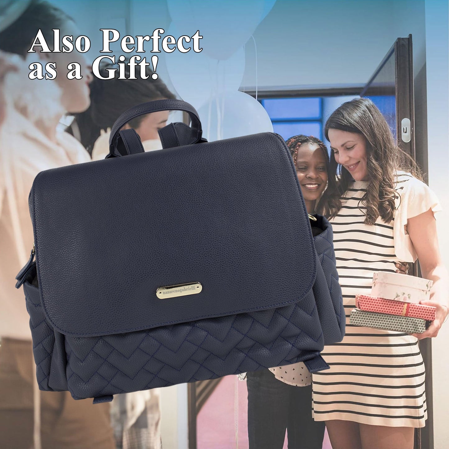 Set Borsa fasciatoio per nascita Neonato Nazareno Gabrielli in ecopelle 5807