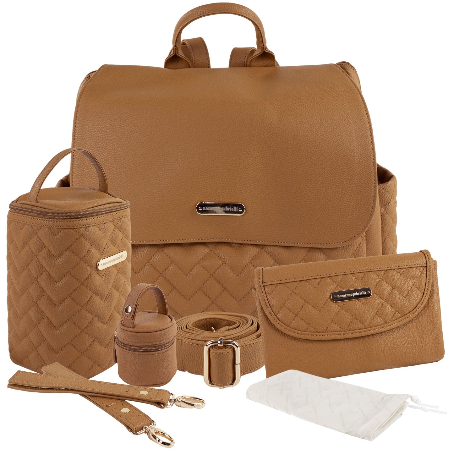 Set Borsa fasciatoio per nascita Neonato Nazareno Gabrielli in ecopelle 5807