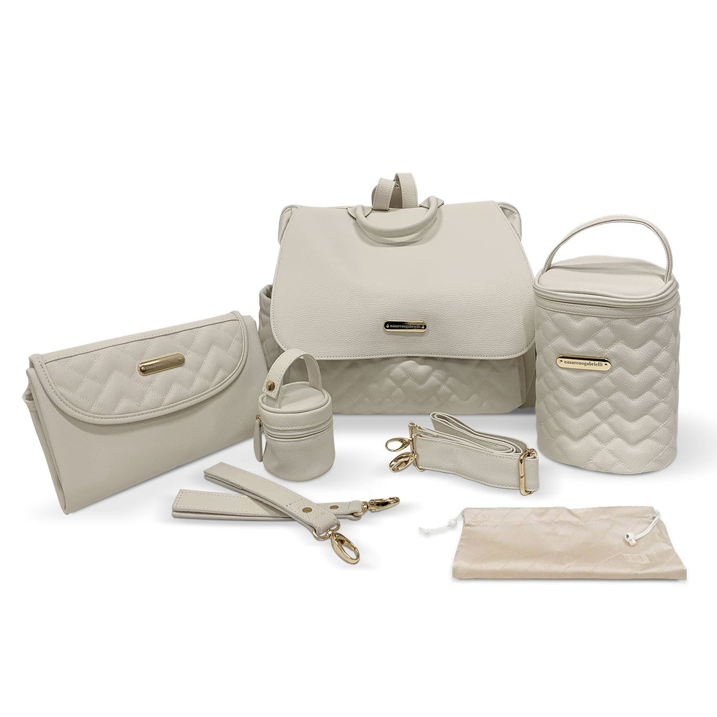 Set Borsa fasciatoio per nascita Neonato Nazareno Gabrielli in ecopelle 5807