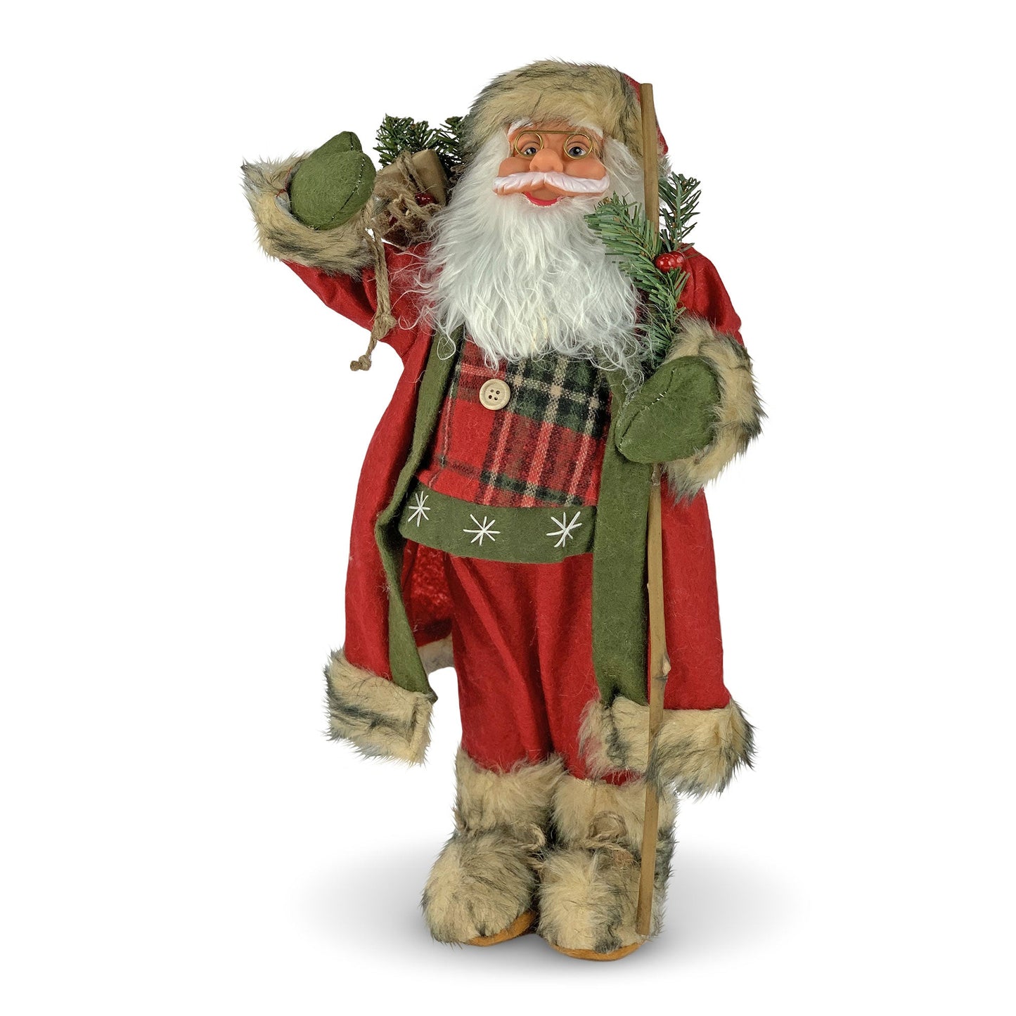 Decorazione natalizia Babbo Natale in piedi peluche Idea Regalo arredo 5856