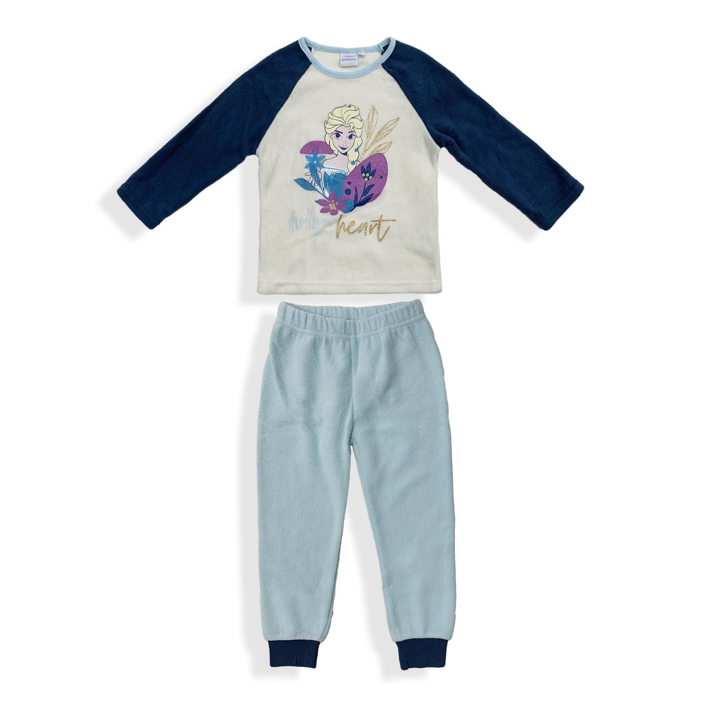 Pigiama Disney Frozen invernale Elsa maniche lunghe bambina in pile bimba 5950