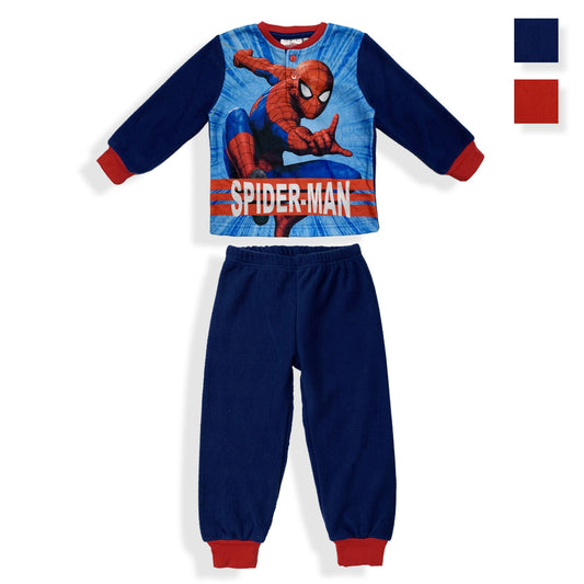 Pigiama Marvel Spiderman lungo ufficiale maniche lunghe in pile bambino 5955