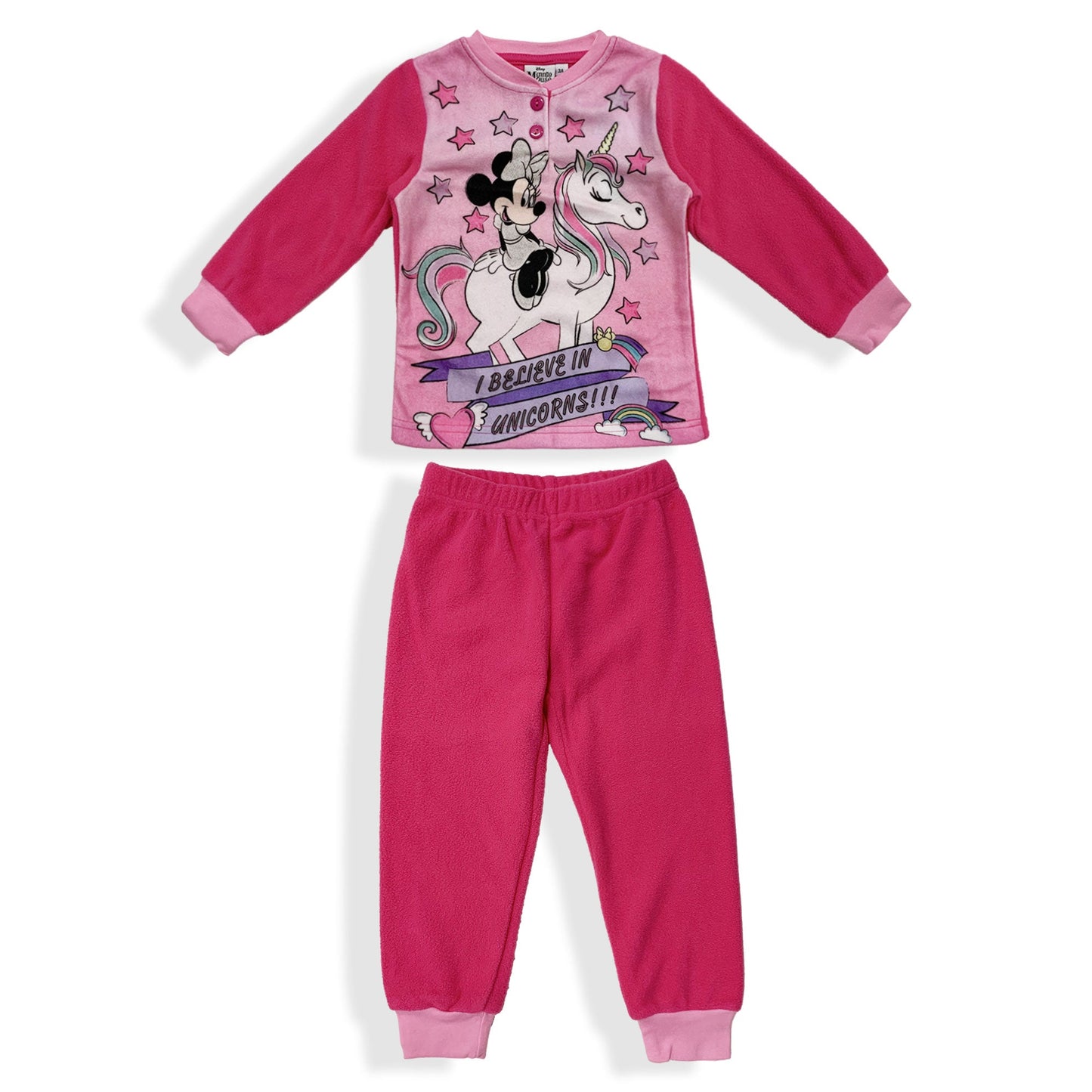 Pigiama Disney Minnie Mouse invernale maniche lunghe bambina in pile bimba 5959