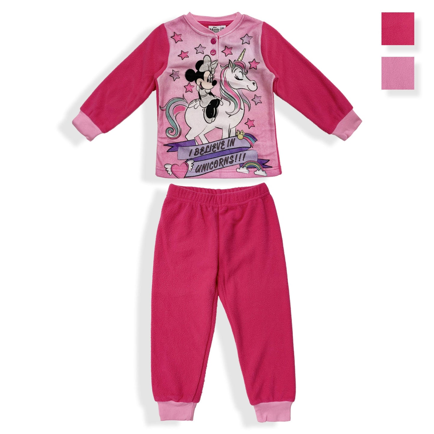 Pigiama Disney Minnie Mouse invernale maniche lunghe bambina in pile bimba 5959