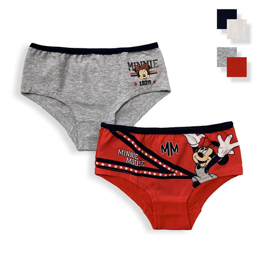 Slip Disney Minnie Mouse 2 pezzi ufficiale bimba shorties mutandine intimo 5965