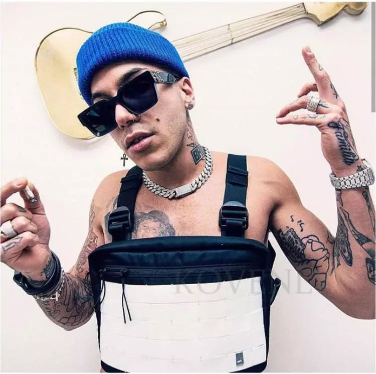 Marsupio Da Petto Uomo Multitasche Tracolla Regolabile Borsa Zaino Borsello