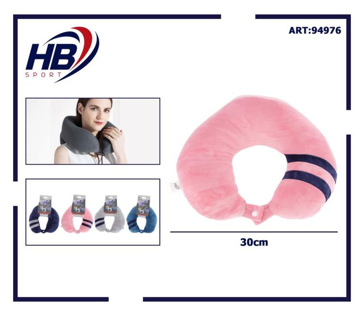 Cuscino Da Viaggio Collo Cervicale In Tessuto Memory Foam Relax Auto Treno Aereo 94976