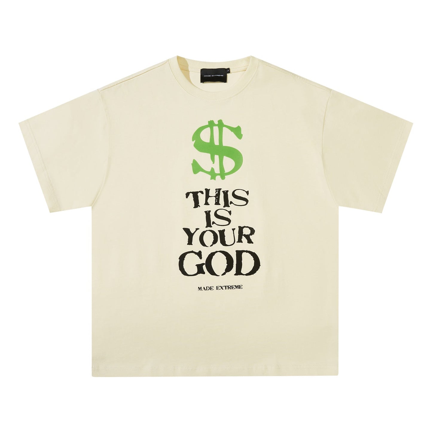 Retro Alphabet Short-sleeved T-shirt Shoulder Width Loose Couple's Tops