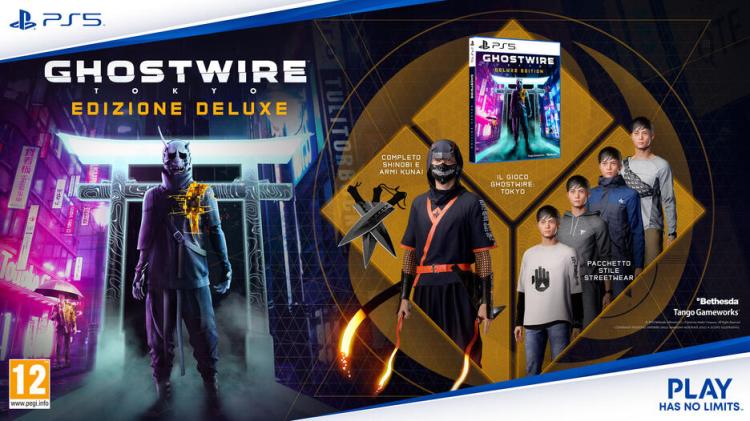 Ghostwire Tokyo - Deluxe Edition Ps5 Gioco Italiano Playstation 5 Gioco Eu Nuovo