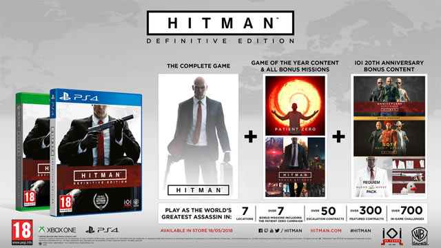 Hitman Definitive Edition 20th Anniversary PS4 Game Playstation 4 Italian