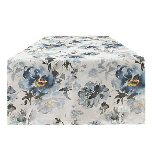 Runner da tavolo elegante con fiori Nuvole di Stoffa Demetra Tiffany 150x50 6009