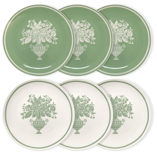 Servizio piatti da dessert Nuvole di Stoffa Shabby Chic Chloe fiori 6pz 6017