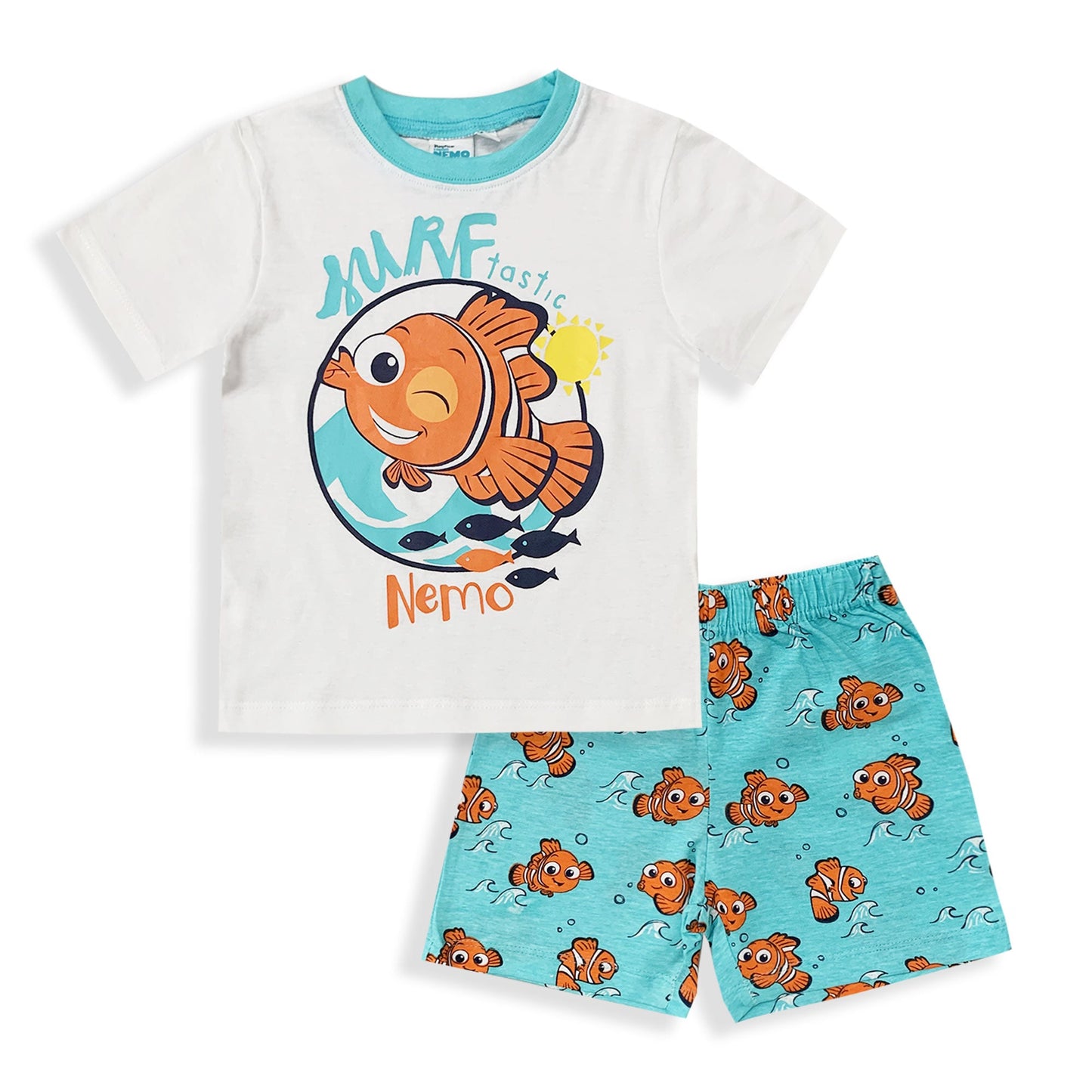 Pigiama bambino Disney Nemo t-shirt e pantaloncino in cotone estivo 6029