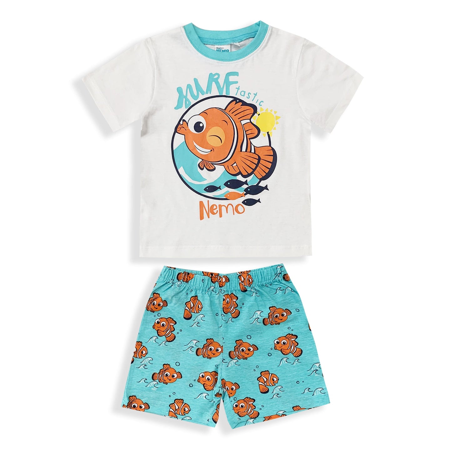 Pigiama bambino Disney Nemo t-shirt e pantaloncino in cotone estivo 6029