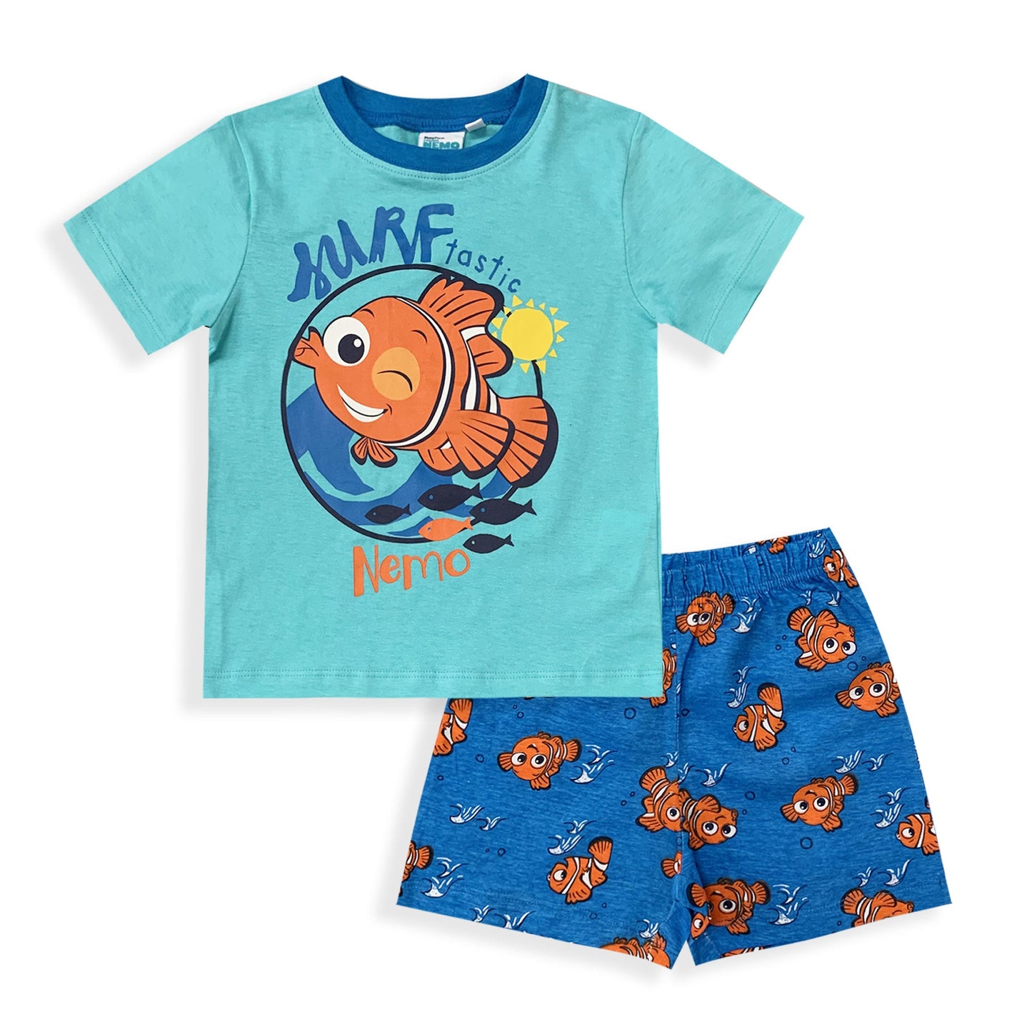 Pigiama bambino Disney Nemo t-shirt e pantaloncino in cotone estivo 6029
