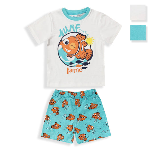 Pigiama bambino Disney Nemo t-shirt e pantaloncino in cotone estivo 6029