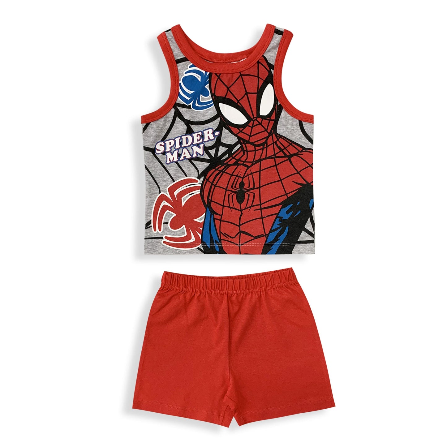 Pigiama bambino Marvel Spiderman canotta e pantaloncino in cotone stampato 6031