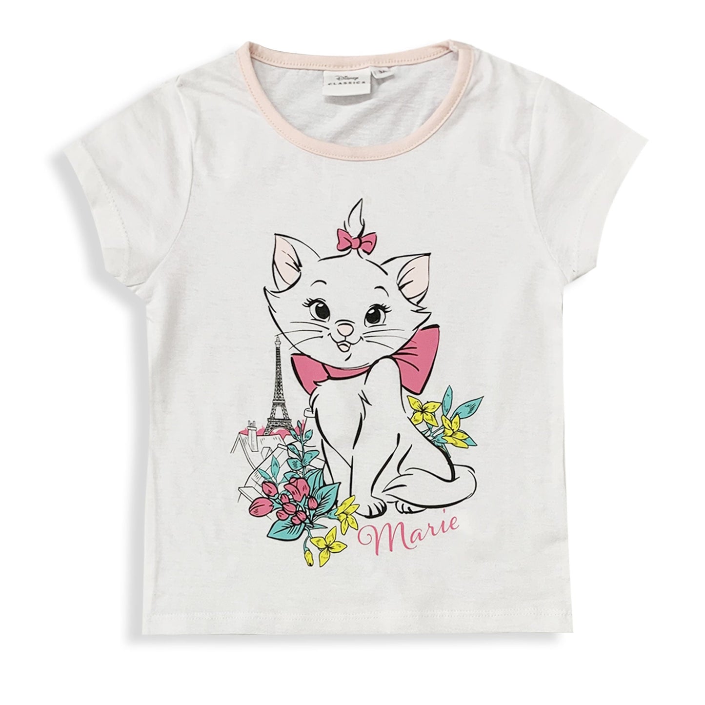 Pigiama bambina Disney Aristogatti Marie pantaloncino in cotone stampato 6032