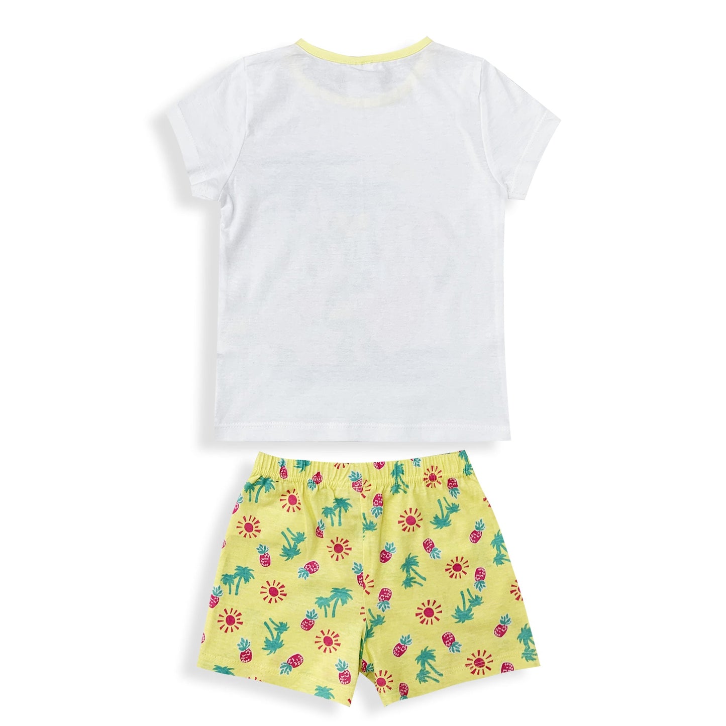 Pigiama bambina Disney Minnie Mouse t-shirt  pantaloncino in cotone glitter 6034