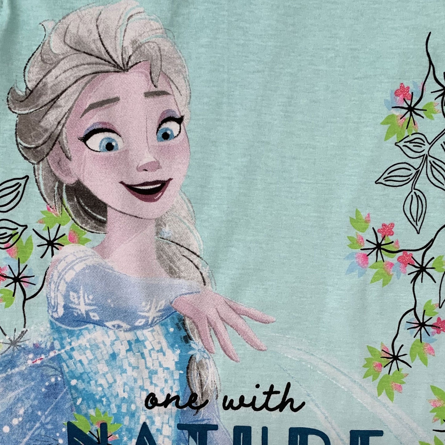 Camicia da notte bambina Disney Frozen Elsa canotta con rouches in cotone 6080