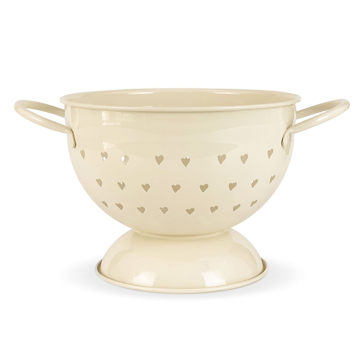 Scolapasta Isabelle Rose stile retrò con manici Shabby chic e fori a cuori 6081