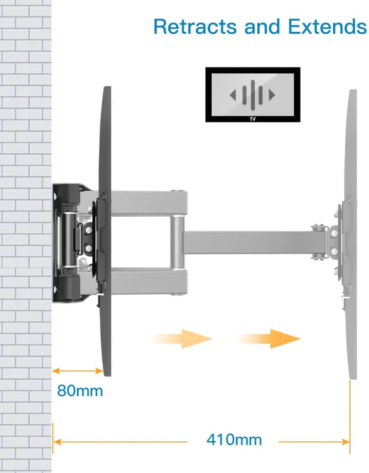 Supporti da Parete Supporto Staffa TV da 32-70 Pollici Full Motion Max VESA 600x400mm e 45kg