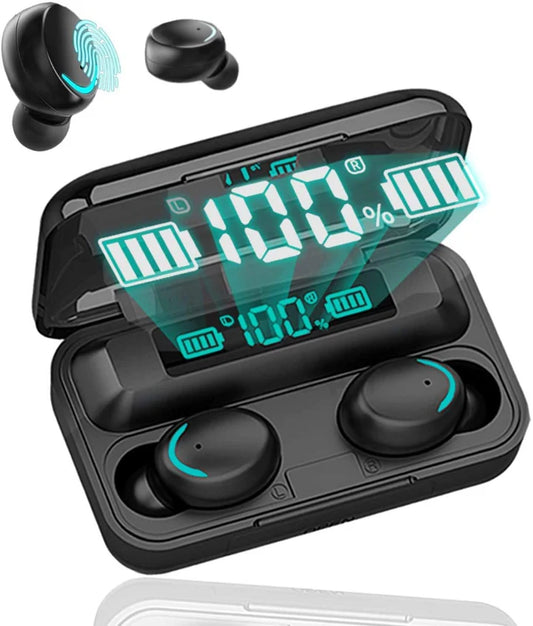 Cuffie Bluetooth 5.0 Senza Fili in Ear Impermeabile Auricolari con Display LED