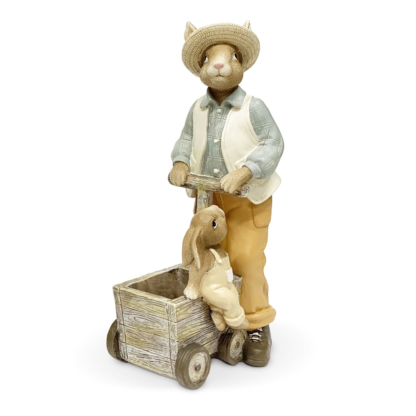 Famiglia Coniglietti Pasqua Decorazione pasquale in resina Nuvole di Stoffa 6116