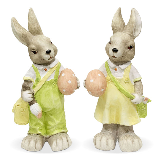 Coniglietto di Pasqua Decorazione pasquale in resina Nuvole di Stoffa 6118