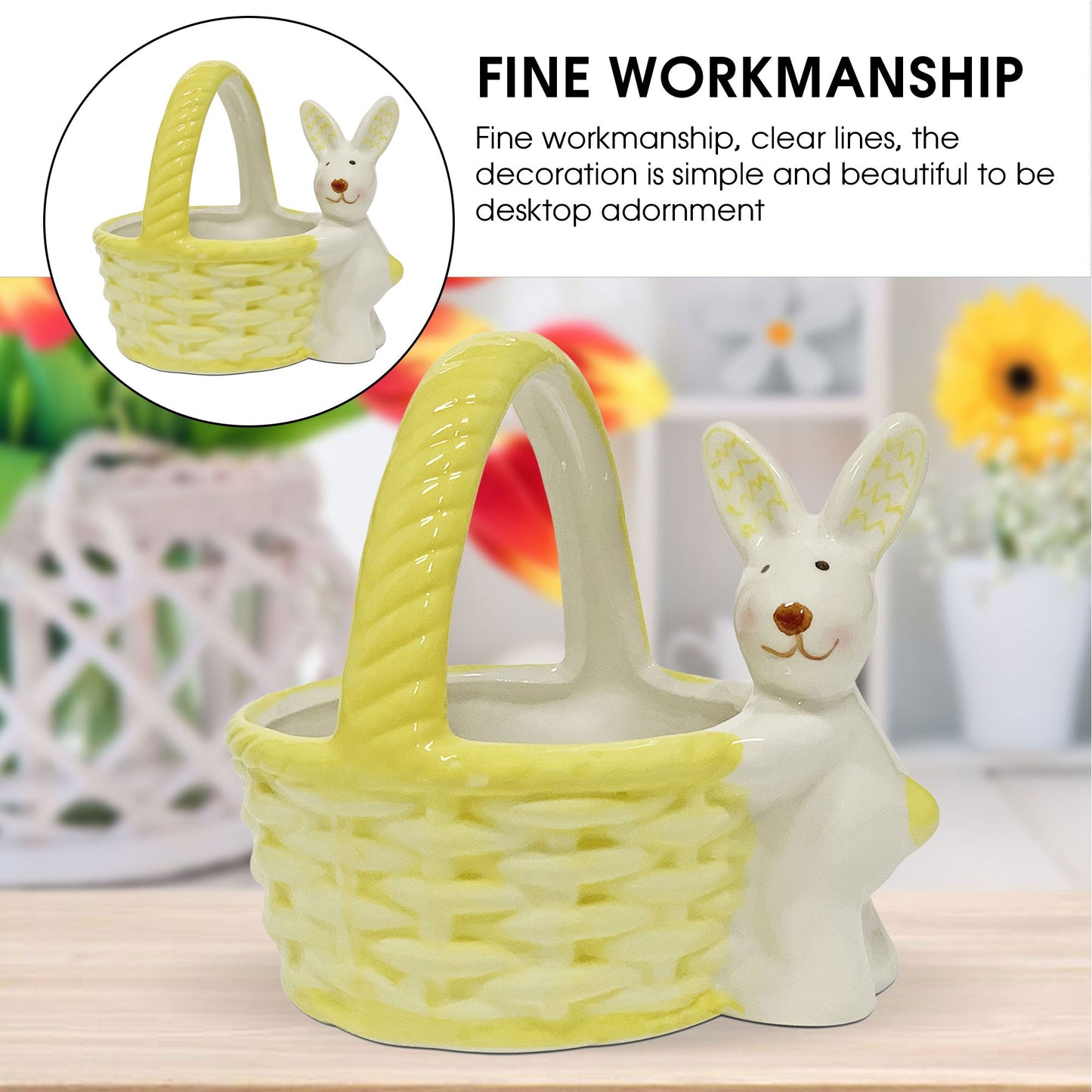 Cestino porta oggetti pasquale decorazione Pasqua coniglio Nuvole di Stoffa 6122