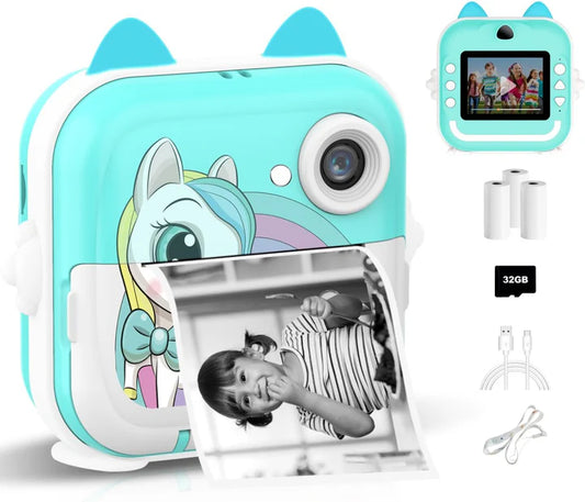 Fotocamera per bambini con stampa istantanea Macchina fotografica 32GB