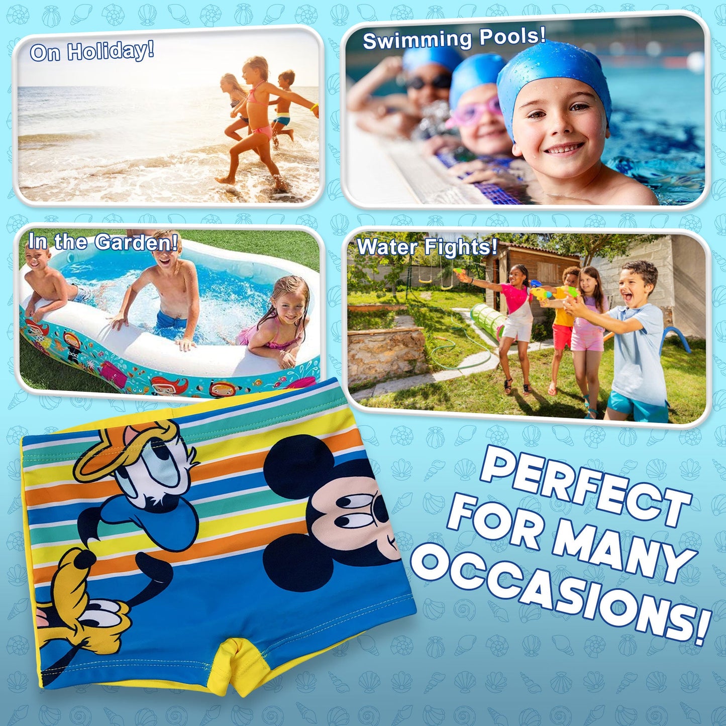 Costume da bagno per neonato bambino Disney Mickey Mouse boxer mare bimbo 6136