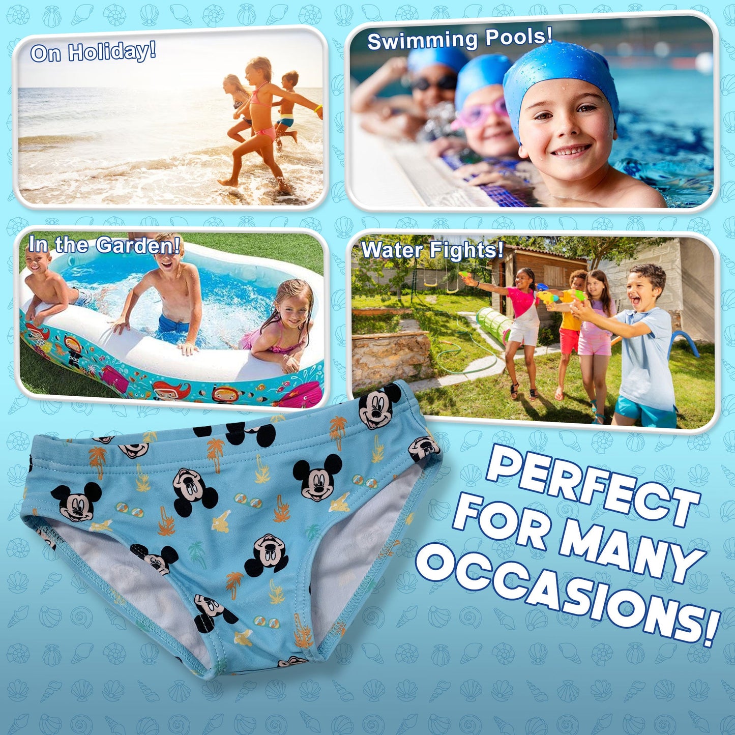 Costume da bagno per neonato bambino Disney Mickey Mouse slip mare bimbo 6141