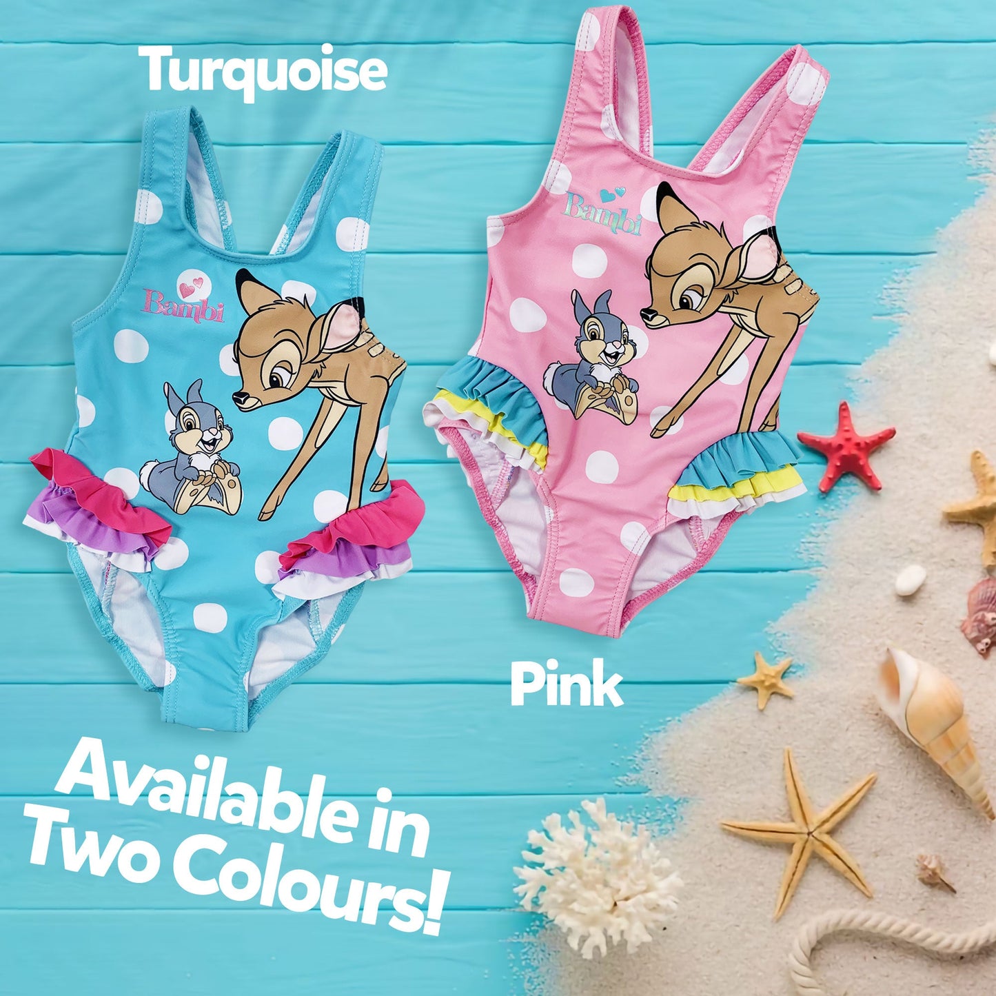 Costume da bagno per neonato bambina Disney Bambi un pezzo per bimba 6149