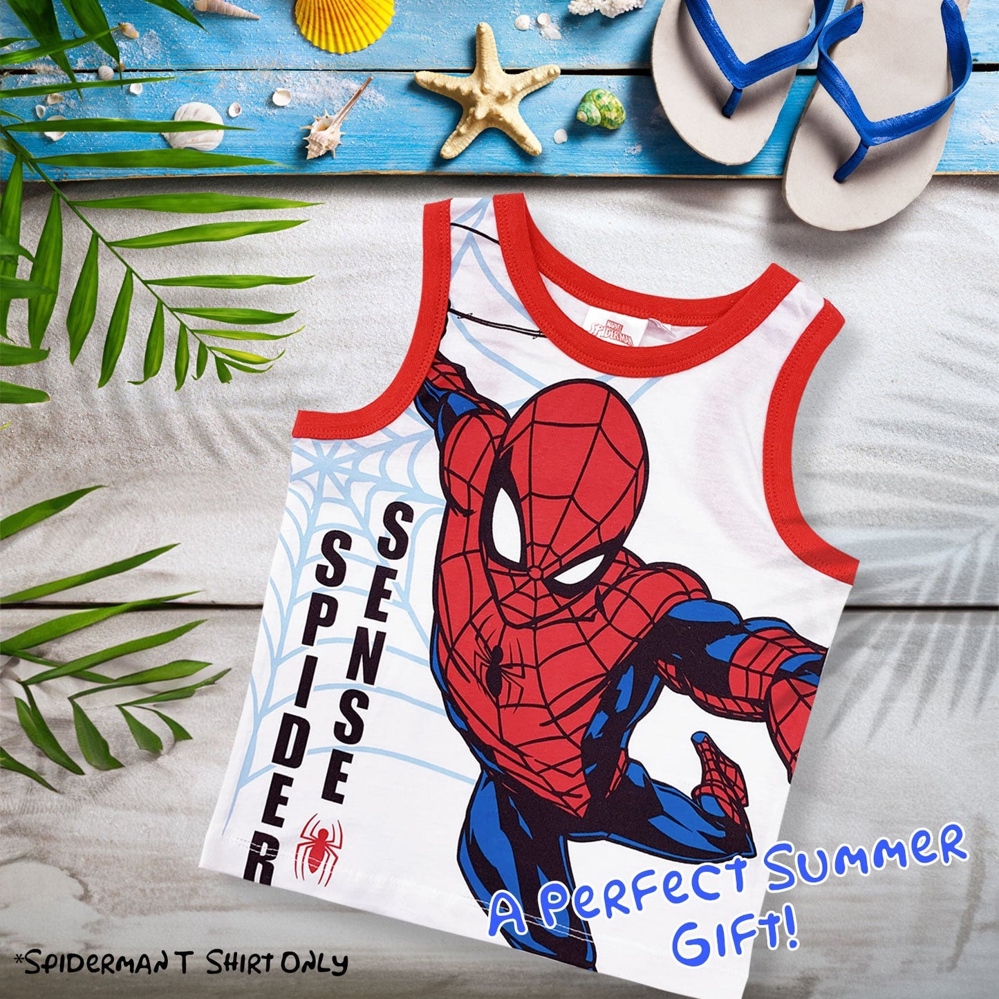 Canotta Marvel Spiderman Maglia bambino in cotone estivo Spider Man 6159