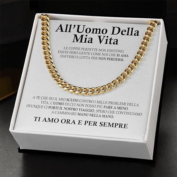 Collana da Uomo Oro - All'Uomo della Mia Vita.