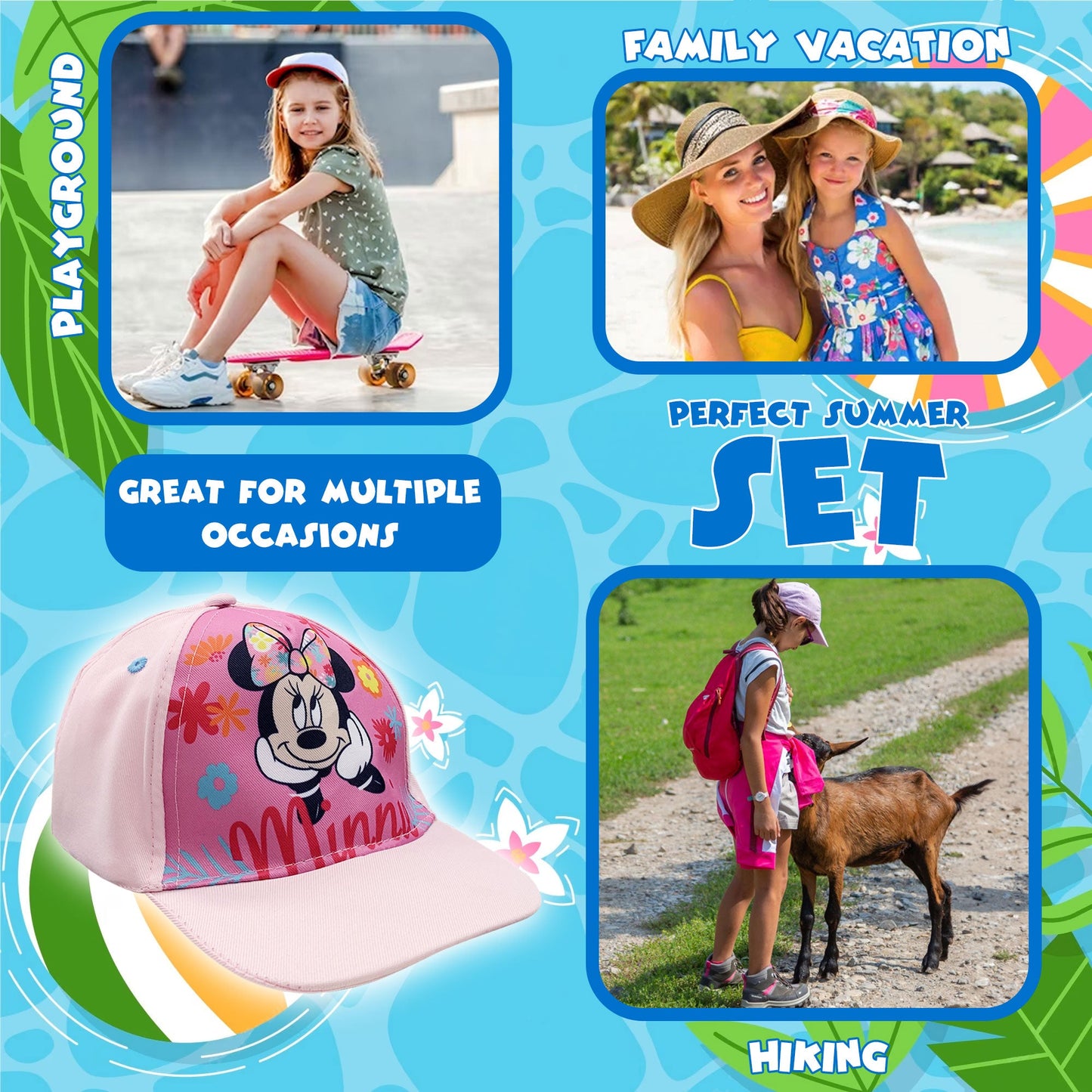 Cappellino per bambina Disney Baby Minnie Mouse berretto baseball 6174