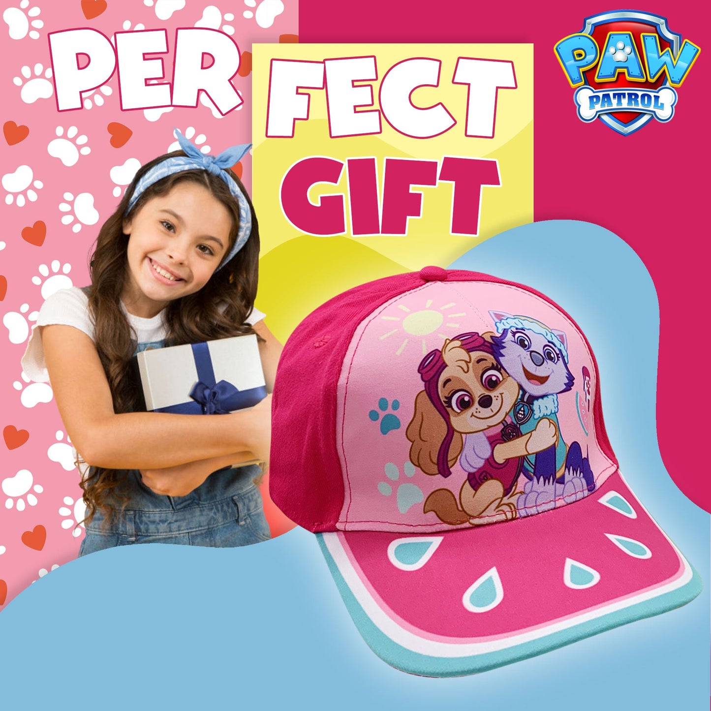 Cappellino per bambina Nickelodeon Paw Patrol berretto baseball bimba 6175
