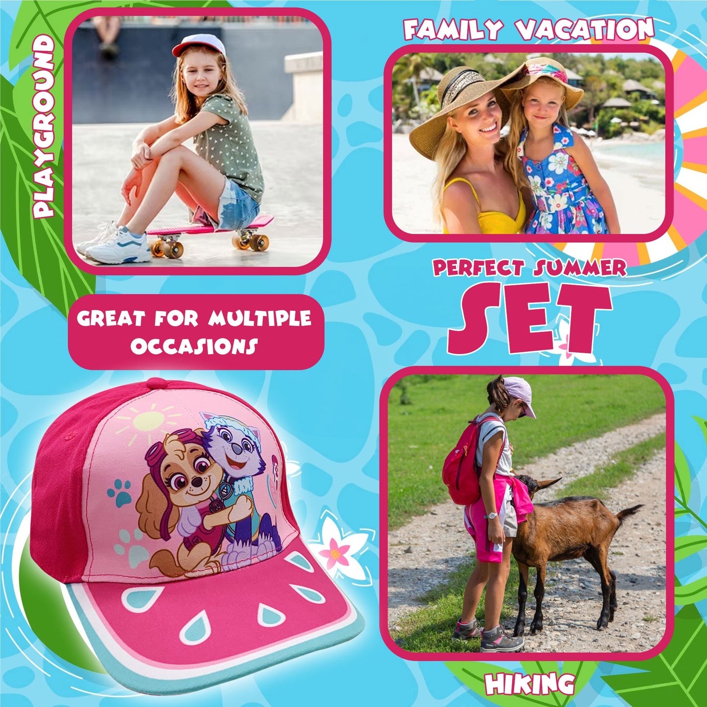 Cappellino per bambina Nickelodeon Paw Patrol berretto baseball bimba 6175