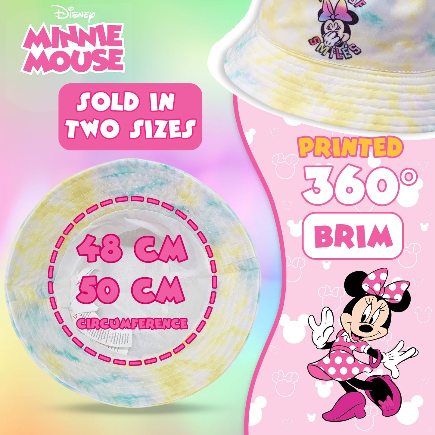 Cappellino pescatore per bambina Disney Minnie Mouse neonato bimba 6178