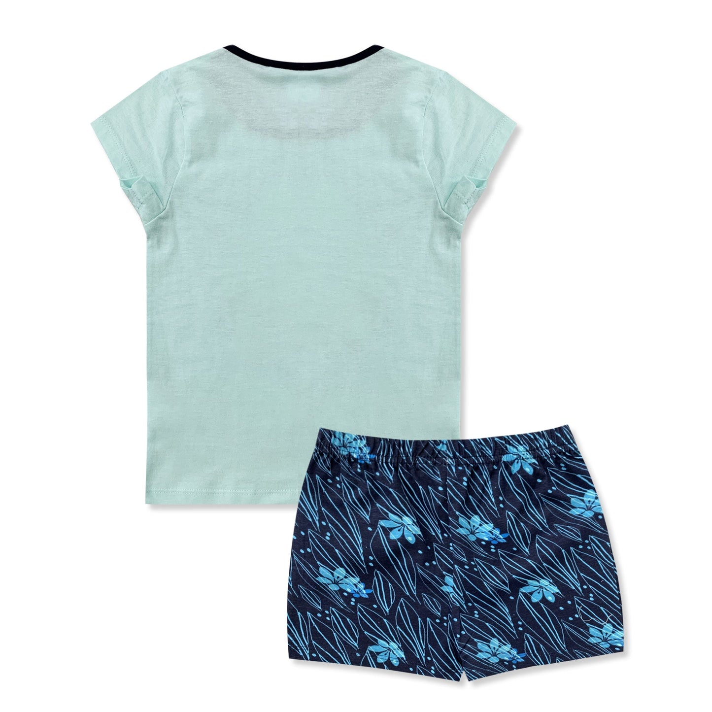 Pigiama bambina Disney Frozen maglia e pantalone corto estivo in cotone 6180