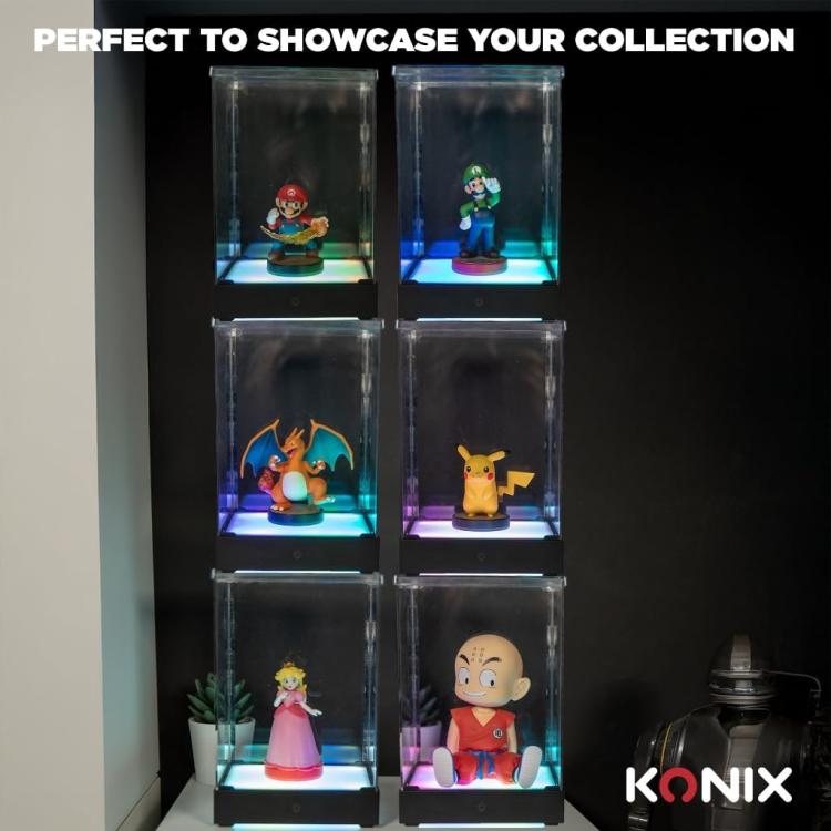 Konix Led Display Box Rgb Scatola Protezione Illuminata Per Figure 14Cm E Funko