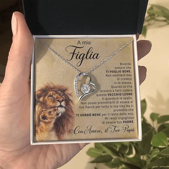 Collana A Mia Figlia - Con Amore, il Tuo Papà.